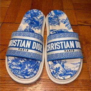 DIOR Embroidered Cotton DWAY SLIDE